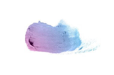 Smear ve ruj veya akrilik boya beyaz izole doku