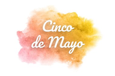 Kova boyası sıvı bir sıçrama ile soyut suluboya arka plan görüntüsü. Pembe ve sarı tonları. Cinco de mayonez