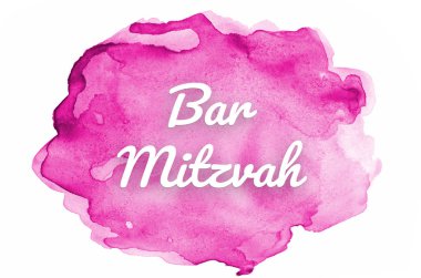 Kova boyası sıvı bir sıçrama ile soyut suluboya arka plan görüntüsü. Pembe tonları. Bar Mitzvah