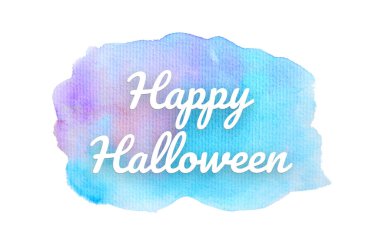 Kova boyası sıvı bir sıçrama ile soyut suluboya arka plan görüntüsü. Soğuk tonları. Cadılar Bayramınız Kutlu Olsun