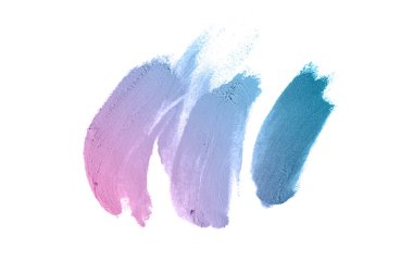 Smear ve ruj veya akrilik boya beyaz izole doku