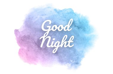 Kova boyası sıvı bir sıçrama ile soyut suluboya arka plan görüntüsü. Pembe ve mavi pastel tonları. İyi geceler