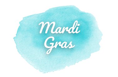 Kova boyası sıvı bir sıçrama ile soyut suluboya arka plan görüntüsü. Açık mavi tonları. Mardi gras