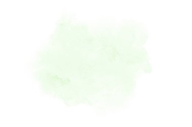 Beyaz üzerine izole edilmiş, sıvı bir kova boyası ile soyut suluboya arka plan görüntüsü. Yeşil tonları