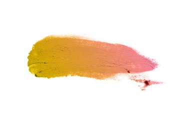 Smear ve ruj veya akrilik boya beyaz izole doku