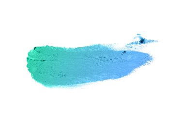 Smear ve ruj veya akrilik boya beyaz izole doku