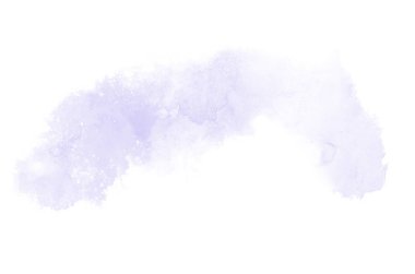 Beyaz üzerine izole edilmiş, sıvı bir kova boyası ile soyut suluboya arka plan görüntüsü. Menekşe tonları