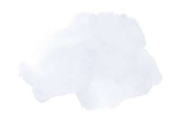 Beyaz üzerine izole edilmiş, sıvı bir kova boyası ile soyut suluboya arka plan görüntüsü. Koyu mavi tonları