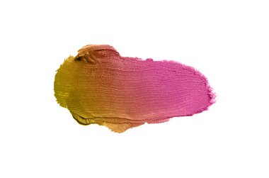 Smear ve ruj veya akrilik boya beyaz izole doku