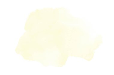 Beyaz üzerine izole edilmiş, sıvı bir kova boyası ile soyut suluboya arka plan görüntüsü. Sarı tonları