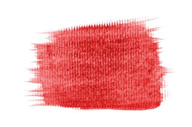 Aquarelle boya, üzerinde beyaz izole bir sıvı sıçrama ile suluboya arka plan görüntüsü. Kırmızı tonları