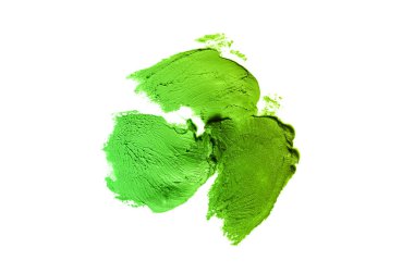 Smear ve ruj veya akrilik boya beyaz izole doku