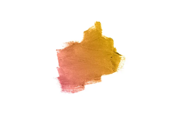 립스틱 이나 아크릴 페인트의 얼룩과 질감은 흰색에 고립 — 스톡 사진