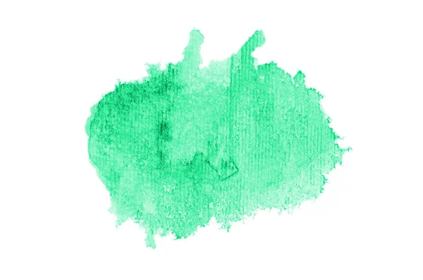Imagen de fondo de acuarela abstracta con una salpicadura líquida de pintura acuarela, aislada en blanco. Tonos turquesa — Foto de Stock
