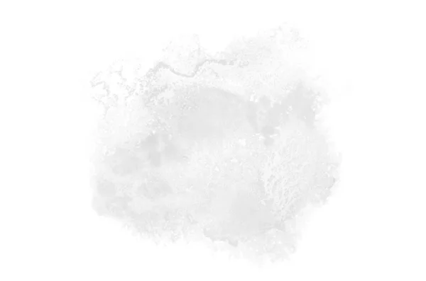 Beyaz üzerine izole edilmiş, sıvı bir kova boyası ile soyut suluboya arka plan görüntüsü. Siyah beyaz tonları — Stok fotoğraf