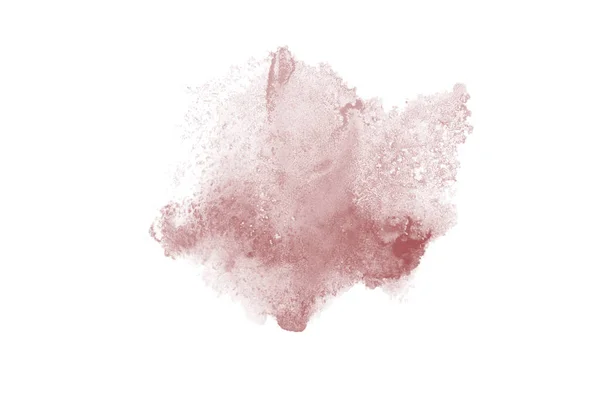 Абстрактное акварельное фоновое изображение с жидкими брызгами акварельной краски, выделенной на белом. Темно-красные тона — стоковое фото