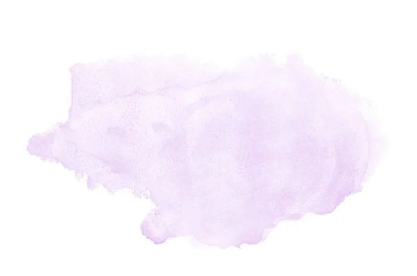 Image abstraite de fond aquarelle avec une éclaboussure liquide de peinture aquarelle, isolée sur blanc. Tons violets — Photo