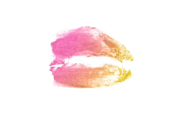 Colore Rossetto Bacio Segno Sfondo Bianco Belle Labbra Isolate Sul — Foto Stock