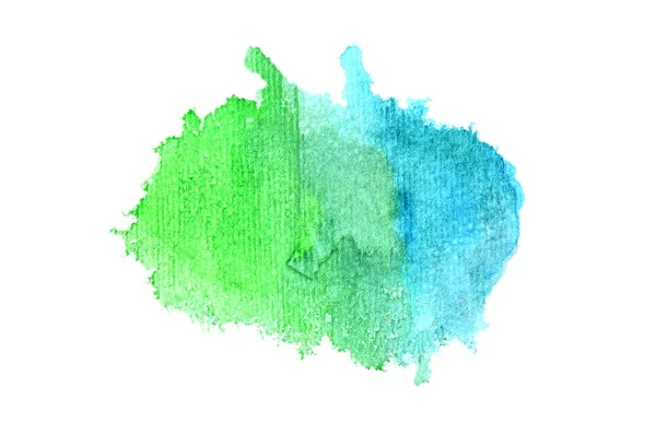 Abstrakt akvarell bakgrundsbild med en flytande splatter av akvarellfärg, isolerad på vitt. Fjäder toner — Stockfoto