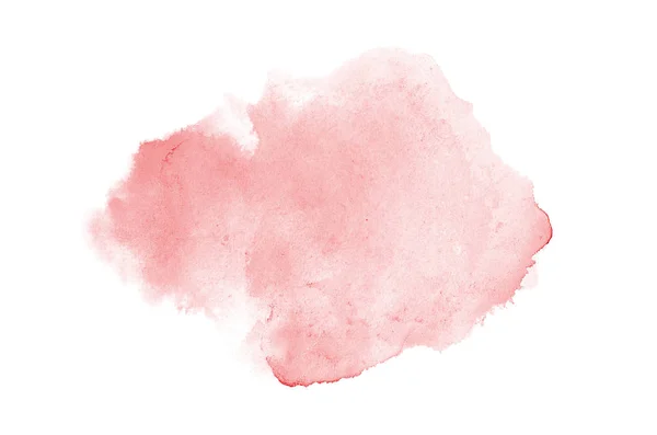 Image abstraite de fond aquarelle avec une éclaboussure liquide de peinture aquarelle, isolée sur blanc. Des tons rouges — Photo