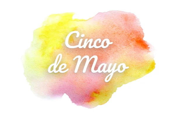 Abstrakt akvarell bakgrundsbild med en flytande splatter av akvarellfärg. Varma toner. Cinco de Mayo — Stockfoto