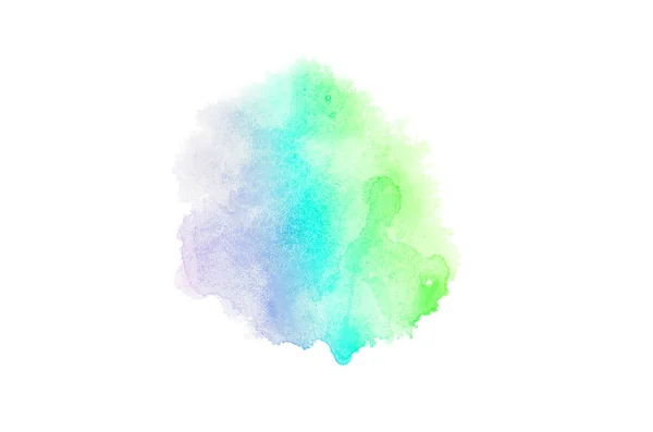 Absztrakt akvarell háttérkép egy folyékony fröccs a Aquarelle festék, elszigetelt fehér. Szivárvány hangok — Stock Fotó