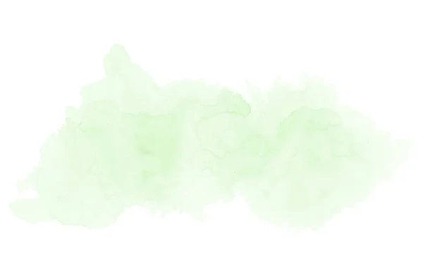 Abstract aquarel achtergrondafbeelding met een vloeibare Splatter van Aquarelle verf, geïsoleerd op wit. Groene tinten — Stockfoto