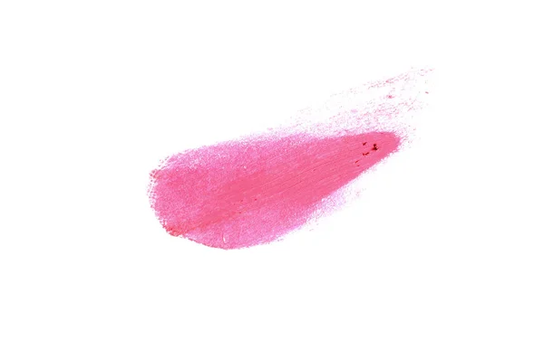 배경에 립스틱 아크릴 페인트의 얼룩과 립글로스 매니큐어 스트로크 화장품 디자인 — 스톡 사진