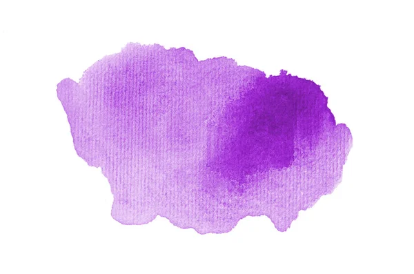 Imagem de fundo aquarela abstrata com um respingo líquido de tinta aquarelle, isolado em branco. Tons roxos — Fotografia de Stock