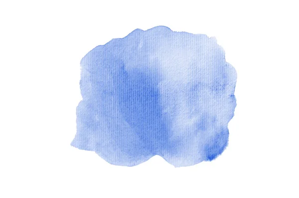 Image abstraite de fond aquarelle avec une éclaboussure liquide de peinture aquarelle, isolée sur blanc. Des tons bleus — Photo