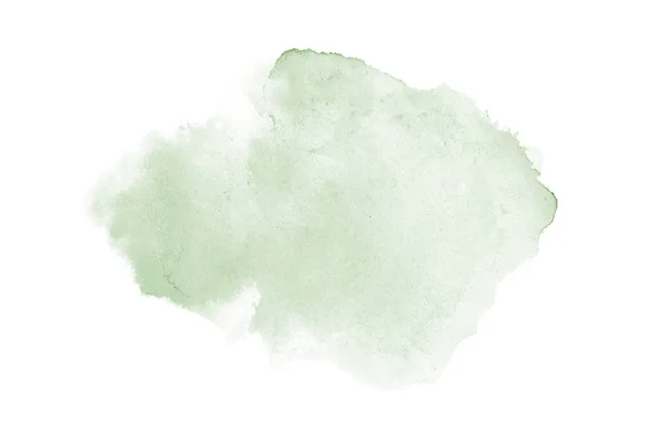 Abstract aquarel achtergrondafbeelding met een vloeibare Splatter van Aquarelle verf, geïsoleerd op wit. Donker groene tinten — Stockfoto