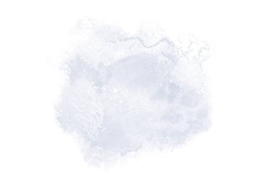 Beyaz üzerine izole edilmiş, sıvı bir kova boyası ile soyut suluboya arka plan görüntüsü. Koyu mavi tonları