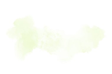 Beyaz üzerine izole edilmiş, sıvı bir kova boyası ile soyut suluboya arka plan görüntüsü. Yeşil tonları