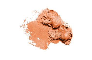 Smear ve ruj veya akrilik boya beyaz izole doku