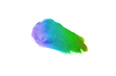 Smear ve ruj veya akrilik boya beyaz arka plan üzerinde izole doku. Gökkuşağı rengi