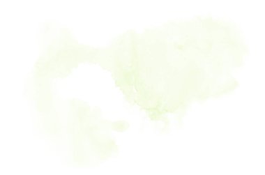 Beyaz üzerine izole edilmiş, sıvı bir kova boyası ile soyut suluboya arka plan görüntüsü. Yeşil tonları