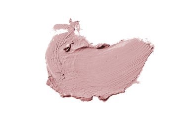 Smear ve ruj veya akrilik boya beyaz arka plan üzerinde izole doku. Koyu kırmızı renk