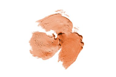 Smear ve ruj veya akrilik boya beyaz izole doku