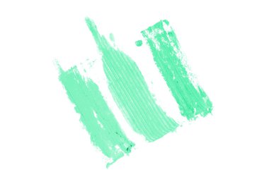 Smear ve ruj veya akrilik boya beyaz izole doku