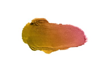 Smear ve ruj veya akrilik boya beyaz izole doku