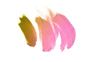 Smear ve ruj veya akrilik boya beyaz izole doku