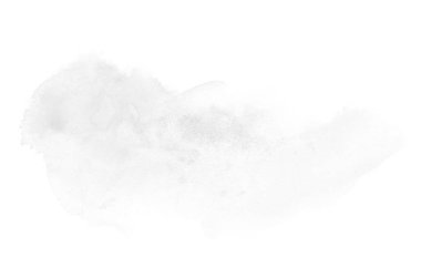 Beyaz üzerine izole edilmiş, sıvı bir kova boyası ile soyut suluboya arka plan görüntüsü. Siyah beyaz tonları