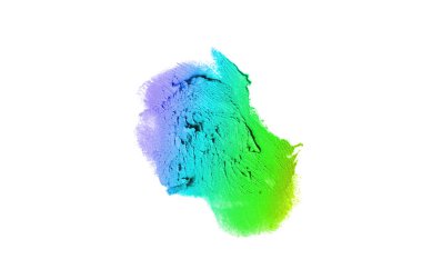 Smear ve ruj veya akrilik boya beyaz izole doku