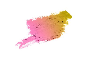 Smear ve ruj veya akrilik boya beyaz izole doku