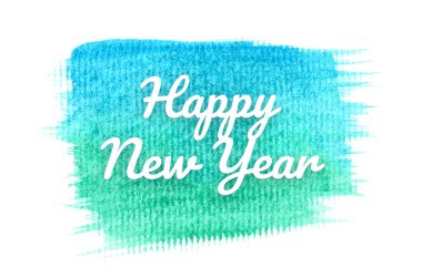 Kova boyası sıvı bir sıçrama ile soyut suluboya arka plan görüntüsü. Bahar tonları. Yeni Yılınız Kutlu Olsun