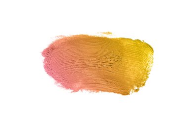 Smear ve ruj veya akrilik boya beyaz izole doku