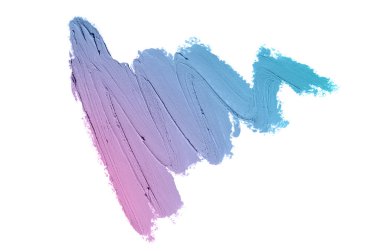 Smear ve ruj veya akrilik boya beyaz izole doku