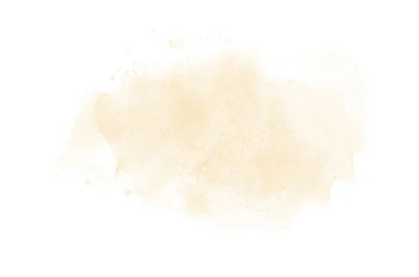 Image abstraite de fond aquarelle avec une éclaboussure liquide de peinture aquarelle, isolée sur blanc. tons orange clair — Photo