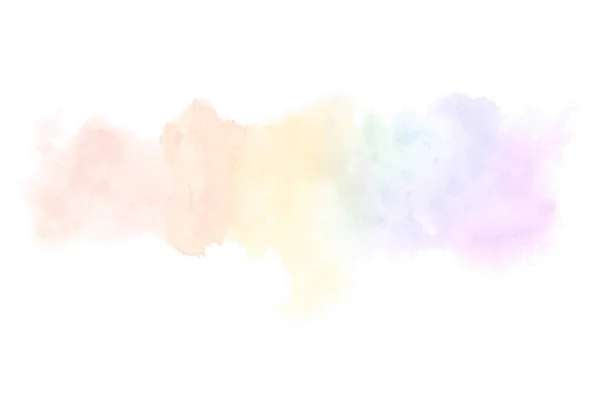 Абстрактне зображення акварельного фону з рідкою фарбою акварелі, ізольоване на білому. Веселкові тони — стокове фото