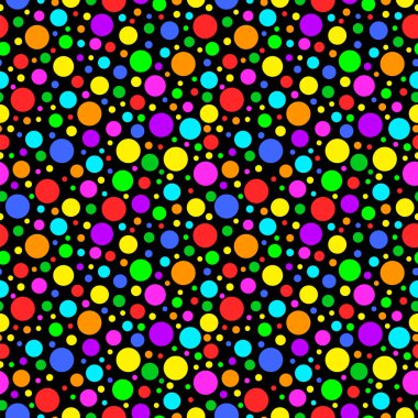 Vektör karnaval sorunsuz renkli desen. Konfeti ile çocuklar şenlikli arka plan. Mutlu Yıllar, Parti dekor